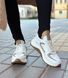 Білі з кавовою ставкою шкіряні жіночі кросівки Emeli 3501-3 25211128246 фото 2 - каталог жіночого взуття
