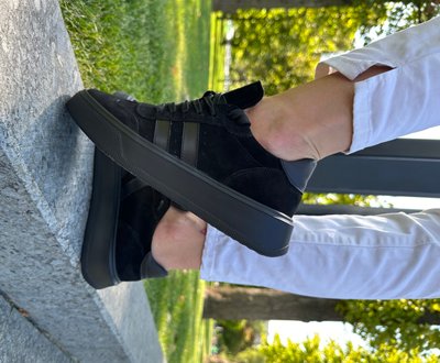 Чорні Замшеві Кеди зі шкіряними вставками Emeli 823-101 34242134554 фото - брендові жіночі кросівки розпродаж