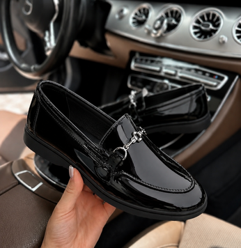 Жіночі Чорні Лофери Emeli Verona Black Patent 1013-1 фото - брендові жіночі кросівки розпродаж