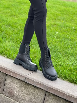 Шкіряні чорні жіночі черевики Emeli 1415-11 1881189846 фото - брендові жіночі кросівки розпродаж