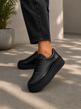 Кеди Жіночі Чорні Шкіряні Emeli Black Classic 1 207-7 фото - брендові жіночі кросівки розпродаж