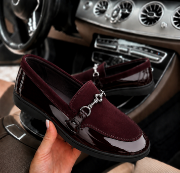 Жіночі Лофери Emeli Imperia Burgundy  1013-10 фото - брендові жіночі кросівки розпродаж