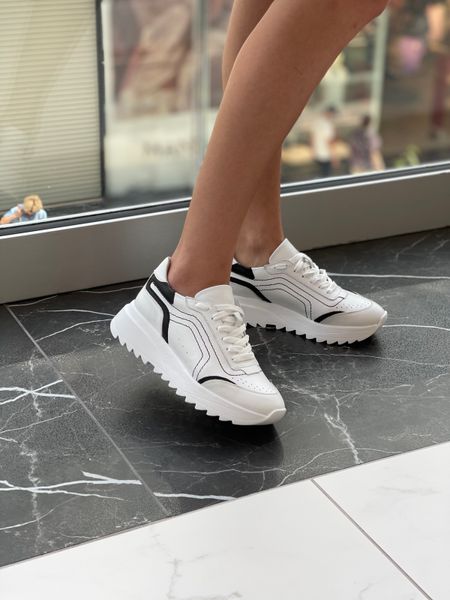Шкіряні білі жіночі кросівки Emeli 1155-221 24911126446 фото - брендові жіночі кросівки розпродаж