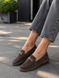 Жіночі Коричневі Замшеві Лофери Emeli Imperia Brown Suede 1013-13 фото 1 - каталог жіночого взуття