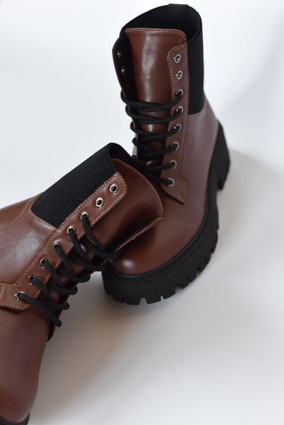 Шкіряні коричневі жіночі черевики Emeli 1415/8 931131446 фото - брендові жіночі кросівки розпродаж