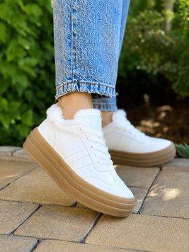 Жіночі Білі Шкіряні Зимові Кеди Emeli Winter Street White 823-80 фото - брендові жіночі кросівки розпродаж