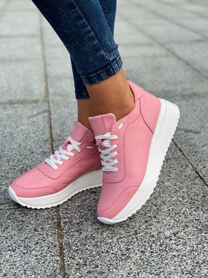 Рожеві Шкіряні жіночі кросівки Emeli 915-025 262727226543 фото - брендові жіночі кросівки розпродаж
