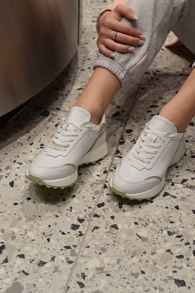 Шкіряні білі жіночі кросівки Emeli 1155.017 1421162246 фото - брендові жіночі кросівки розпродаж