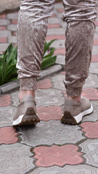 кавові шкіряні жіночі кросівки Emeli 1155/11 1811185646 фото - брендові жіночі кросівки розпродаж
