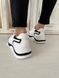 Шкіряні білі з чорною вставкою жіночі кросівки Emeli 1155.011 1391160446 фото 2 - каталог жіночого взуття