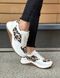 Шкіряні Жіночі Білі з Леопардовою Шкірою Кросівки Emeli 233-14 3425152 фото 1 - каталог жіночого взуття