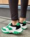 Кожаные женские кроссовки бело зелено черные 2024 Emeli 771-1 2345875 фото 2 - интернет магазин обуви