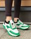 Шкіряні жіночі кросівки біло-зелено чорні 2024 Emeli 771-1 2345875 фото 1 - каталог жіночого взуття