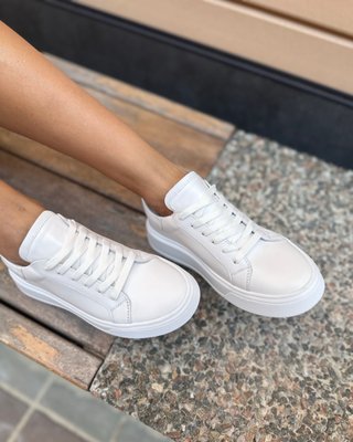 Білі шкіряні жіночі кеди Emeli 2117-2 1571171246 фото - брендові жіночі кросівки розпродаж