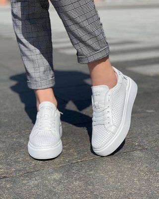 Білі шкіряні жіночі кеди Emeli 106-110 456564533221 фото - брендові жіночі кросівки розпродаж