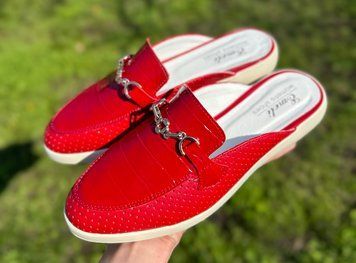 Жіночі Червоні Мюлі Замшеві Emeli Red Desire 011-55 фото - брендові жіночі кросівки розпродаж