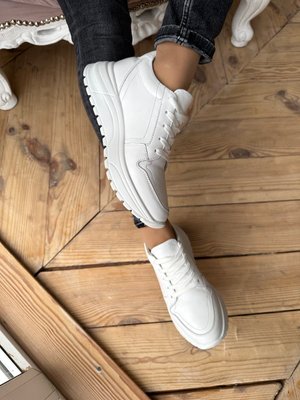 Білі жіночі шкіряні кросівки Emeli 0123-5 22311110846 фото - брендові жіночі кросівки розпродаж