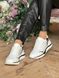 Шкіряні білі з чорною вставкою жіночі кросівки Emeli 1155-2 1411161646 фото 4 - каталог жіночого взуття