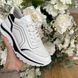 Шкіряні білі з чорною вставкою жіночі кросівки Emeli 1155-2 1411161646 фото 2 - каталог жіночого взуття