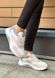 Шкіряні Жіночі біло-пудра-сірі Кросівки Emeli 771-8 9876732 фото 1 - каталог жіночого взуття